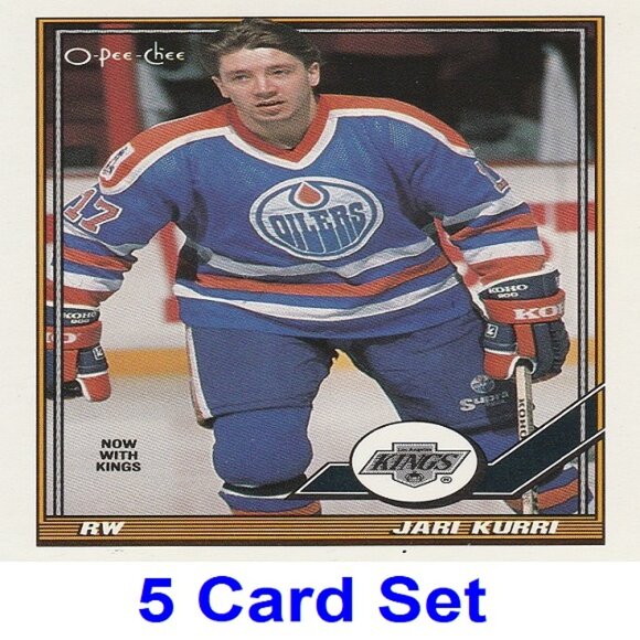Jari Kurri Hockey Card Collection - 5 Edmonton Oilers NHL Hockey Cards - Picture 1 of 6